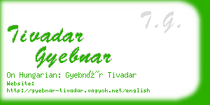 tivadar gyebnar business card